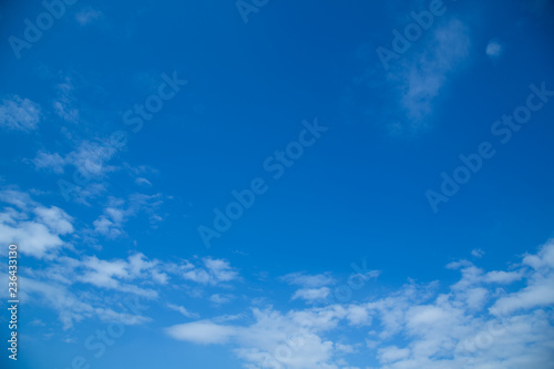 Beautiful Blue Sky With Clouds On Sunshine