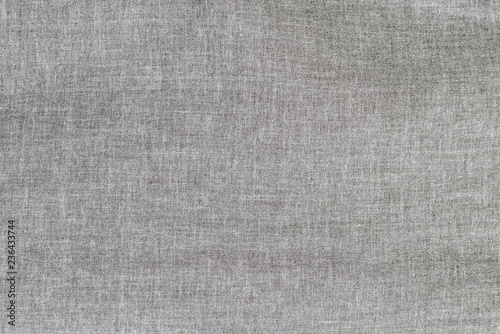 Gray linen fabric. Texture close up