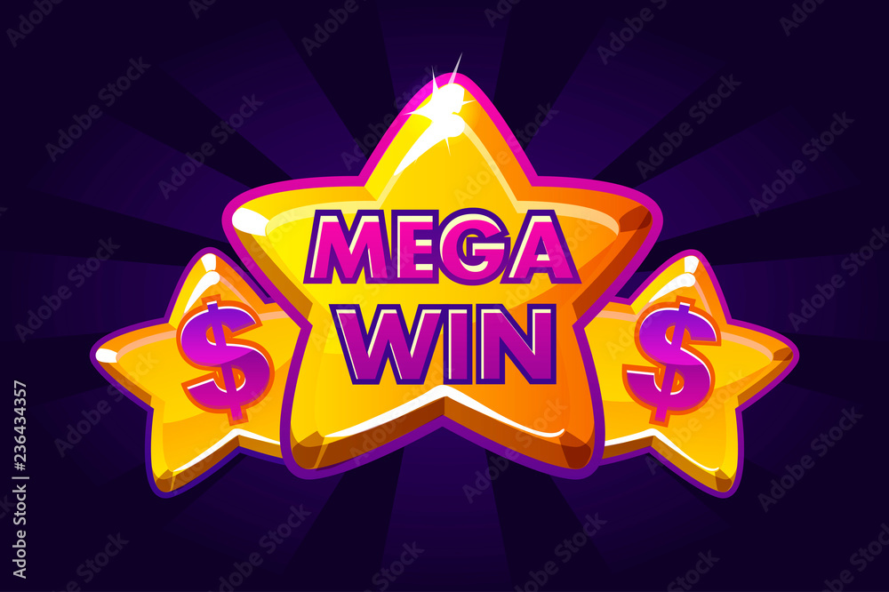 Mega win banner background for online casino, poker, roulette ...
