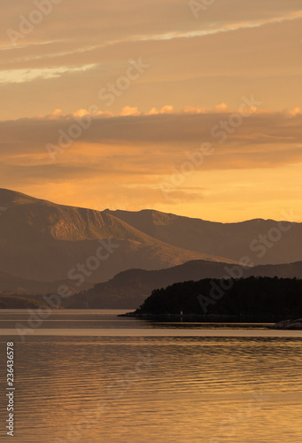 Sunset sky and light by the western coast of Norway. © Adrian