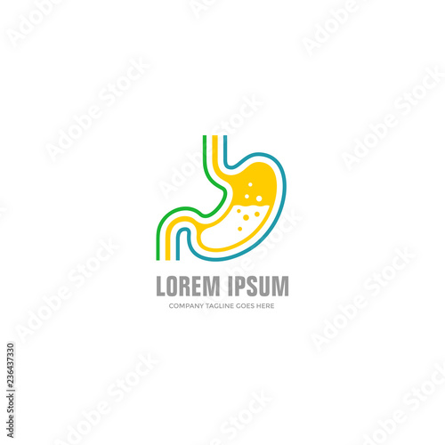 Colorful stomach logo - gastric icon