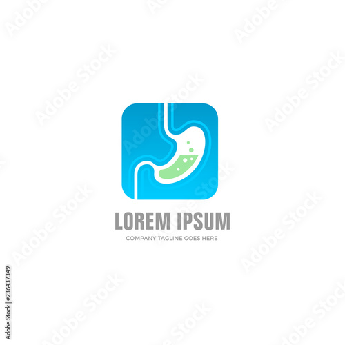 Gastric - gastroenterology logo - stomach clinic pharmacy symbol