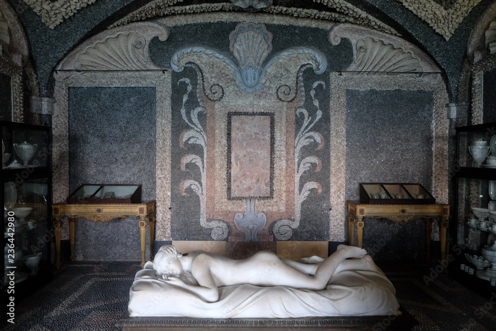 Shell Grotto of Palazzo Borromeo at Isola Bella, Lago Maggiore, Piedmont, Italy