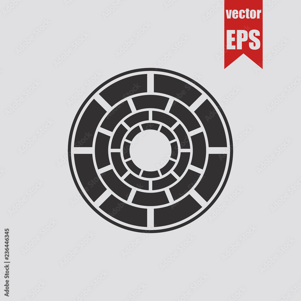 Well top view icon.Vector illustration. Well top view icon.Vector illustration.