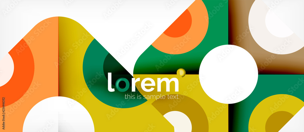 Colorful trendy geometric shapes background Colorful trendy geometric shapes background