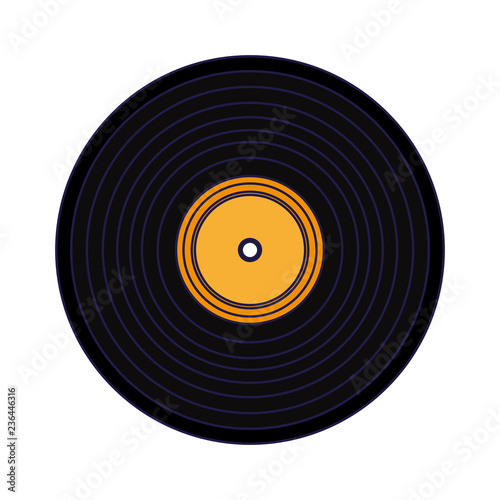 Music vinyl cartoon