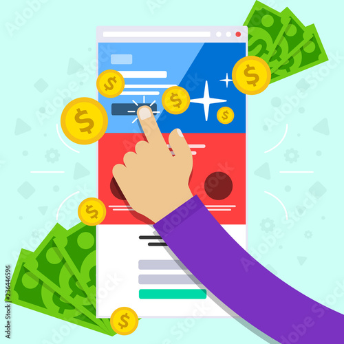 Conversion landing page vector flat illustration