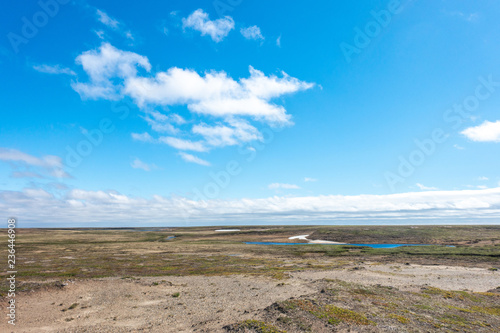 Aerial view on North Yamal landscapes