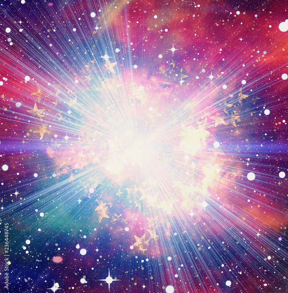 bright explosion flash on a space background bright explosion flash on a space background