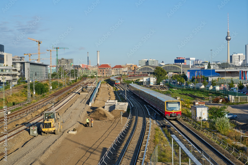 Baustelle rund um den Bahnhof Ostkreuz