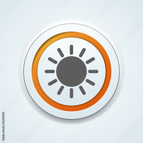 Sun Heat button illustration