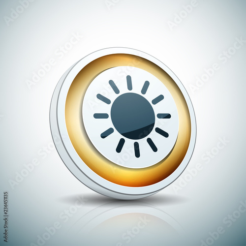 Sun Heat button illustration