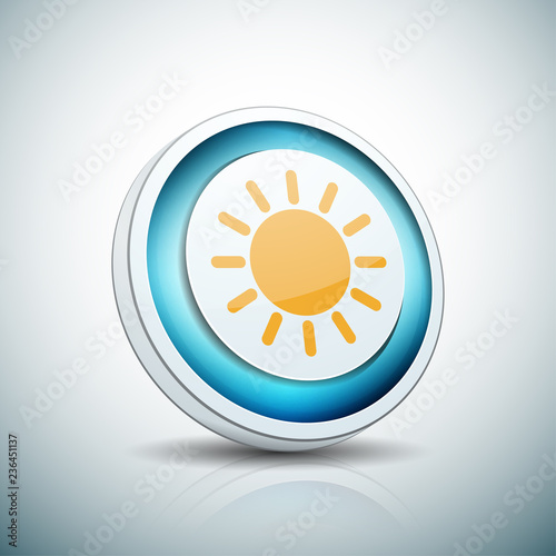 Sun Heat button illustration