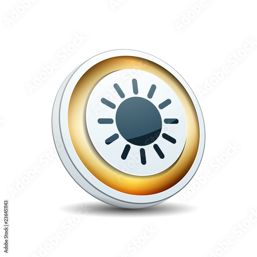 Sun Heat button illustration
