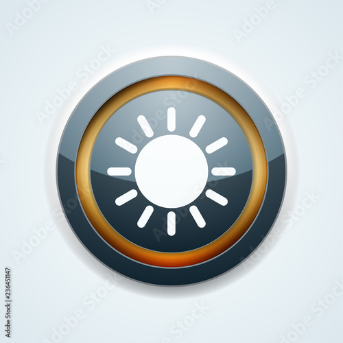 Sun Heat button illustration