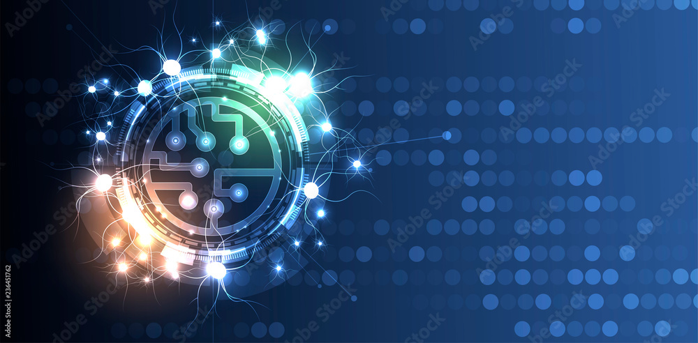 Fototapeta premium Abstract tech background. Futuristic technology interface