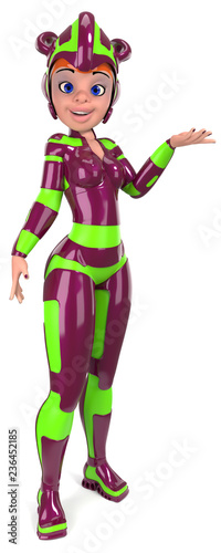 Girl in a space suit
