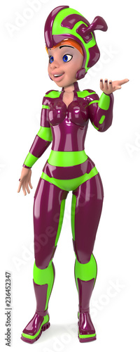 Girl in a space suit