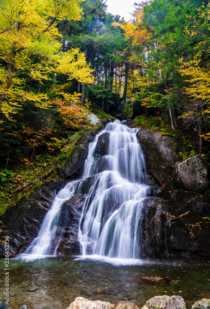 Silky Waterfall, Highway 100, Vermont, New England Silky Waterfall, Highway 100, Vermont, New England