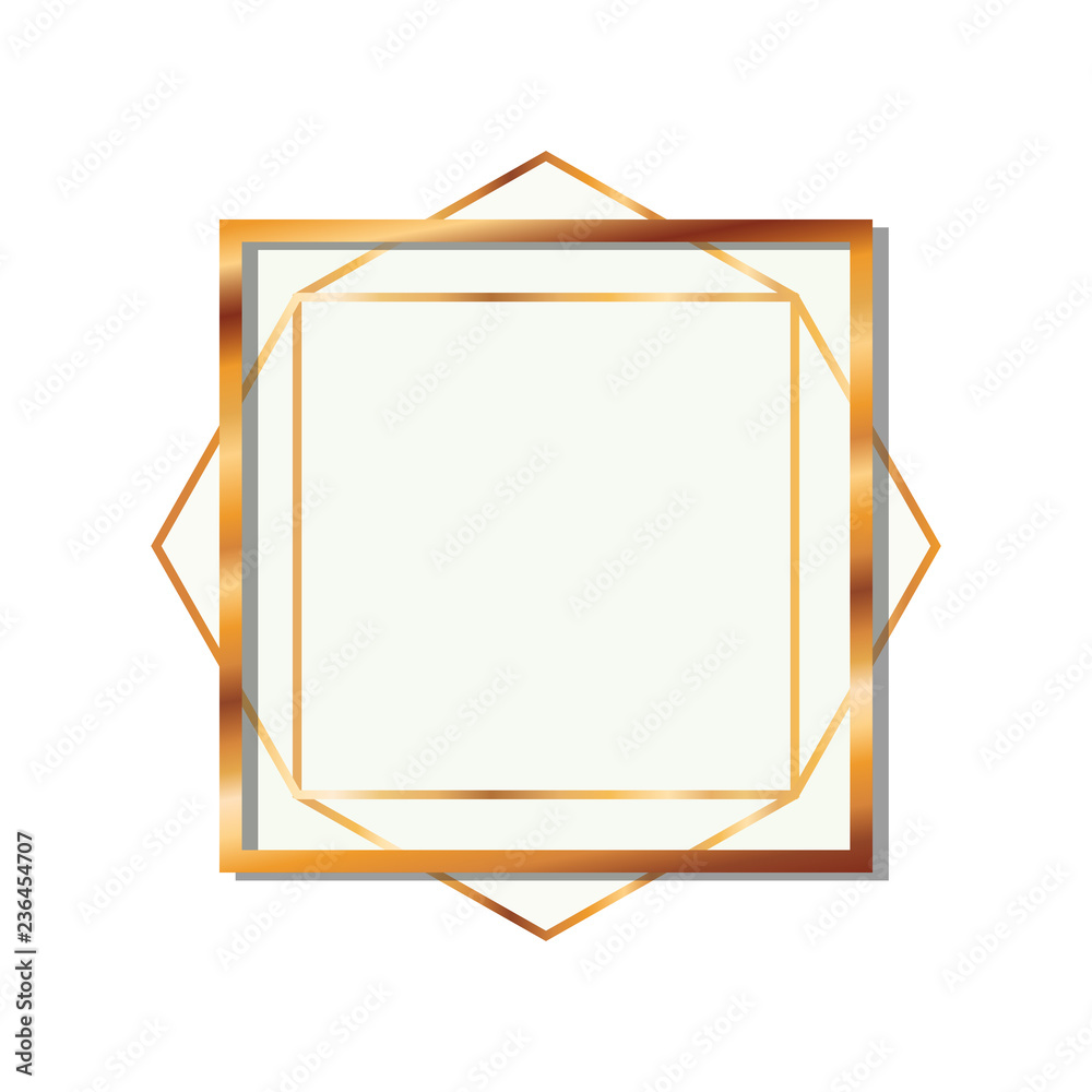 golden frame rectangle isolated icon golden frame rectangle isolated icon