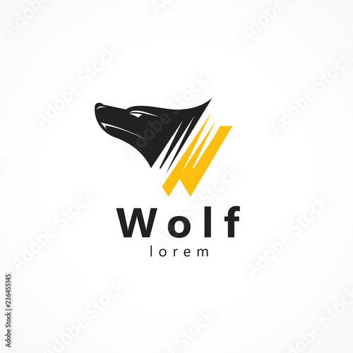 Wolf logo letter W