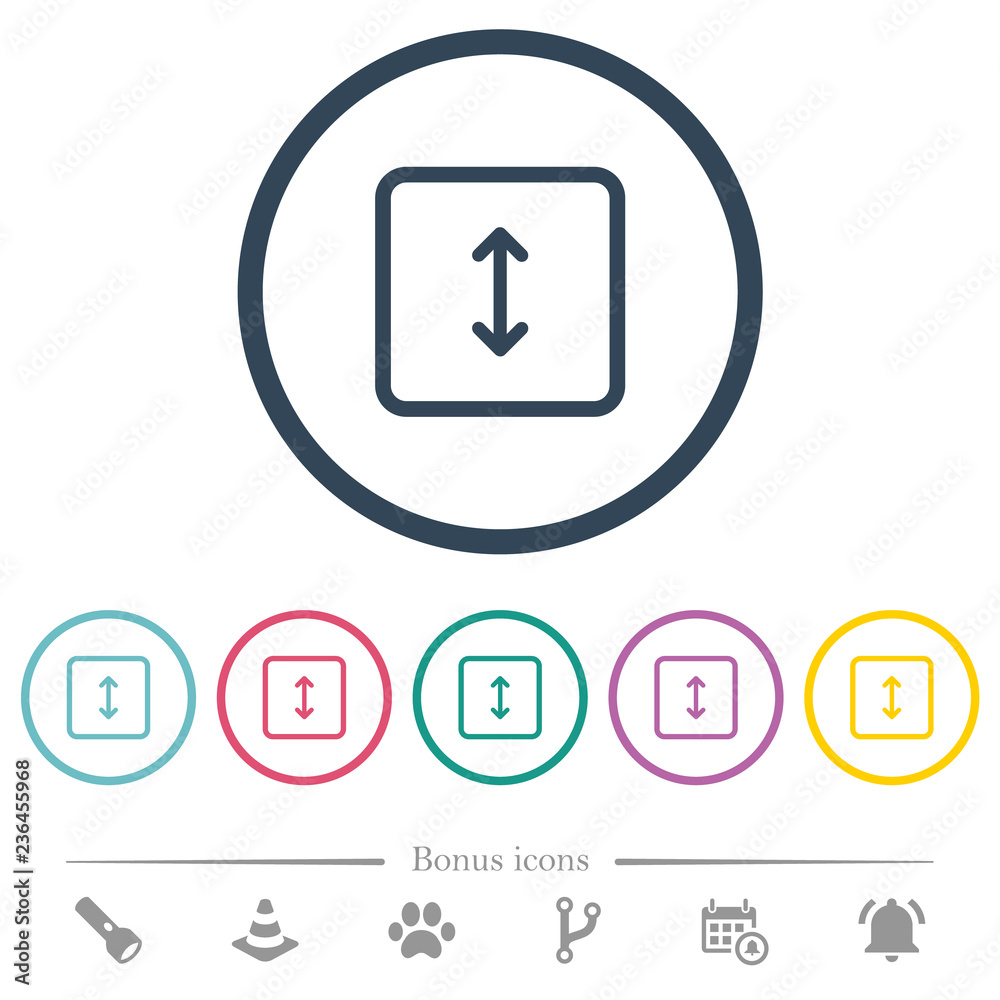 Adjust object height flat color icons in round outlines Adjust object height flat color icons in round outlines