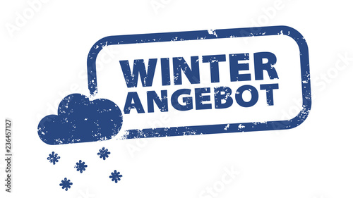 Stempel - Winterangebot Schnee Wolke blau