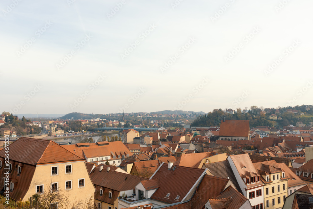 Obraz premium Blick über die Dächer von Meißen