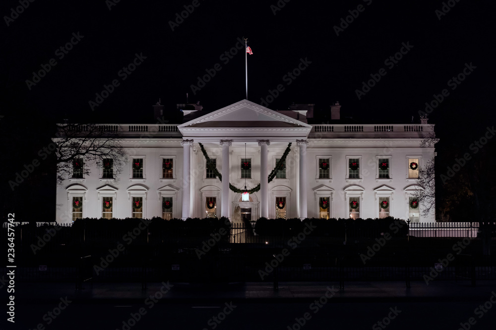 Obraz premium White house at night