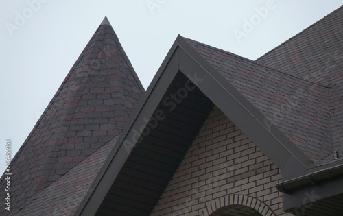 Roof. New bitumen tile roof.