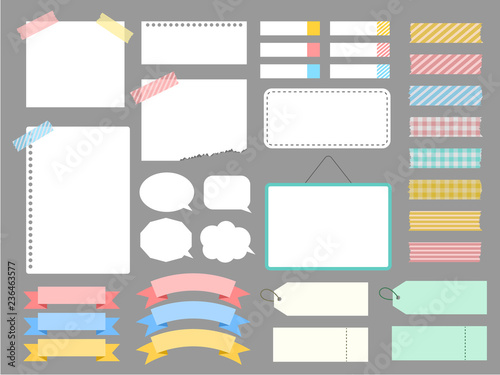 メモ、ノートの素材セット