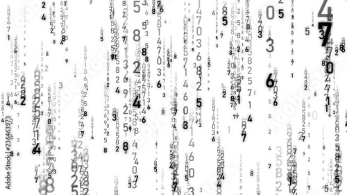 コード　数字　黒　背景白