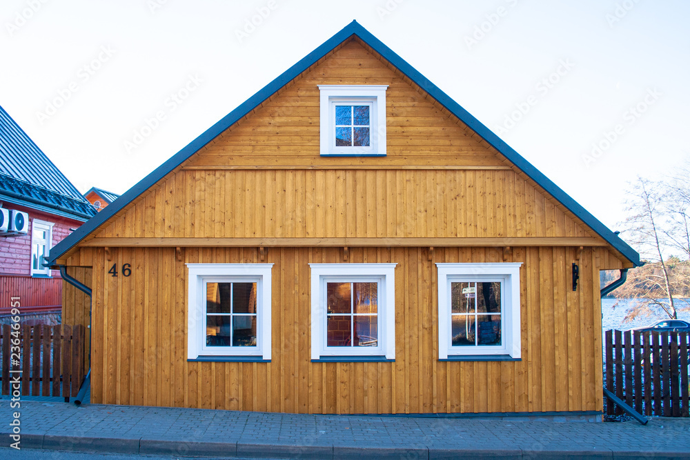 Old wooden house in Trakai, Vilnius, Lithuania Old wooden house in Trakai, Vilnius, Lithuania