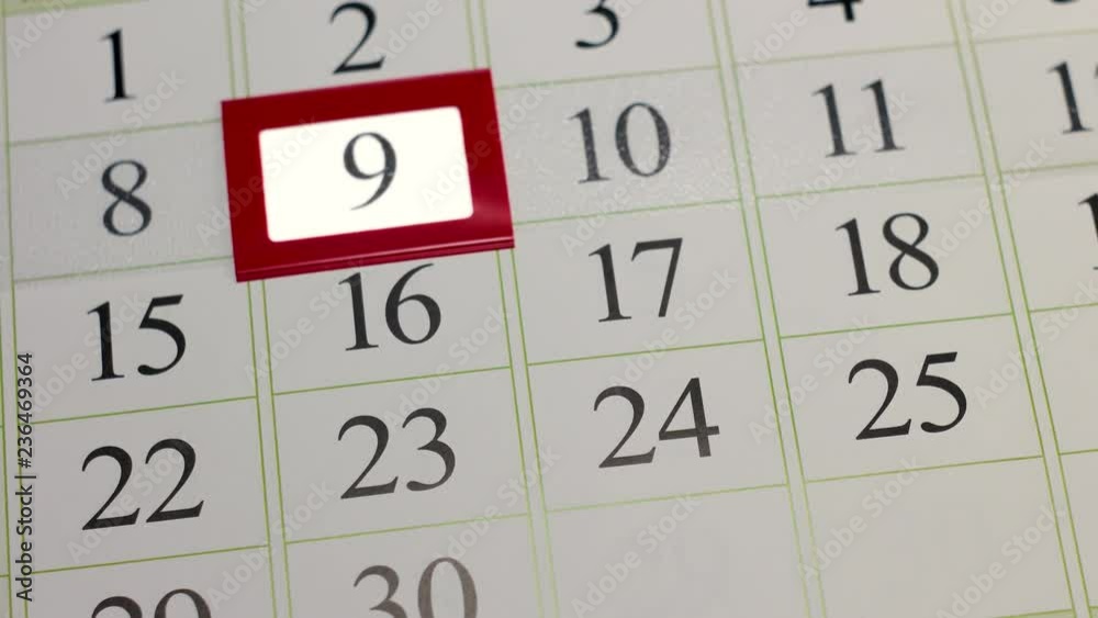 calendar numbers glow with the passing of time calendar numbers glow with the passing of time