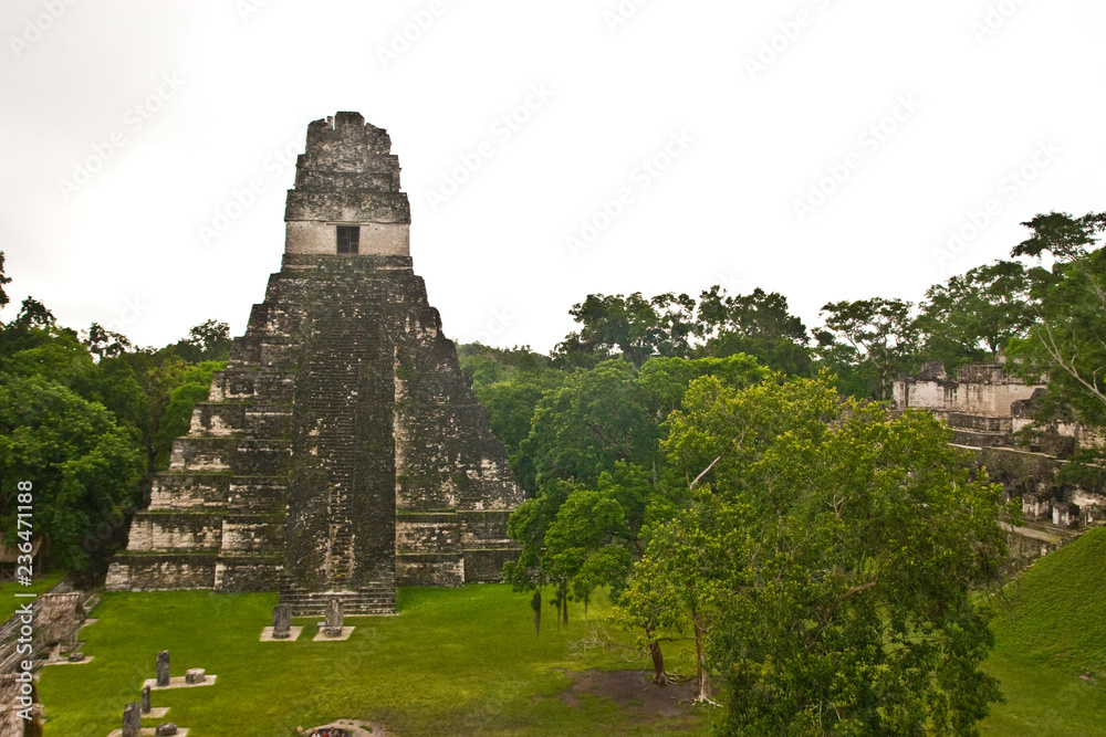 Mayan temples in Tikal National Park, Guatemala, Central America 