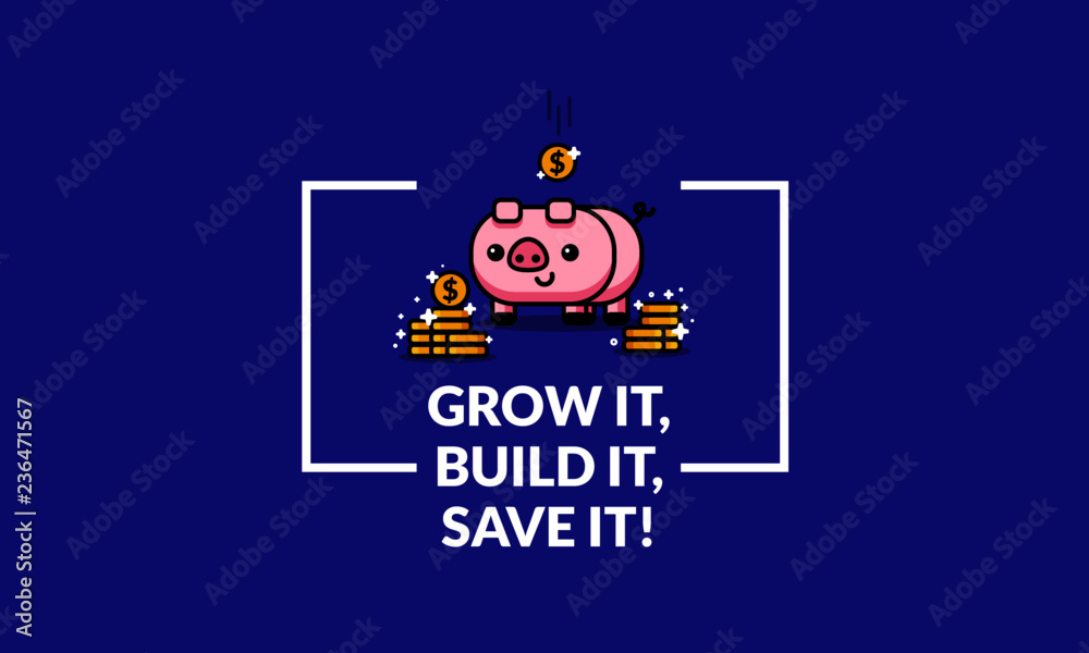 Grow it, build it, save it Motivational Money Quote Poster Grow it, build it, save it Motivational Money Quote Poster
