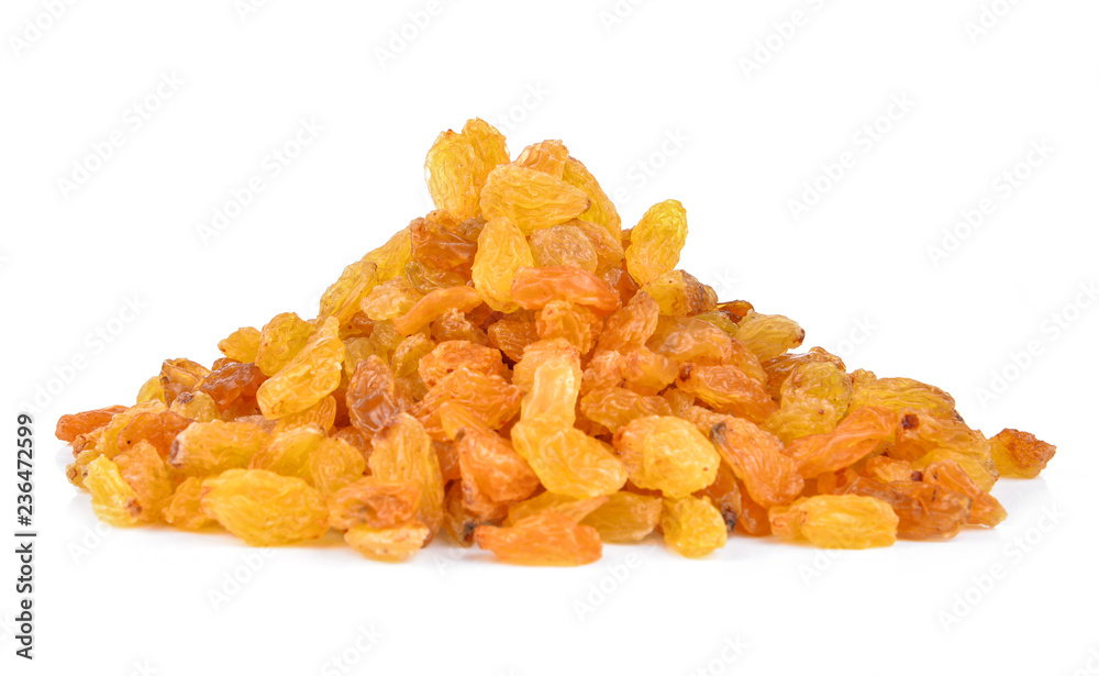 Dried raisins isolated on white background. Dried raisins isolated on white background.