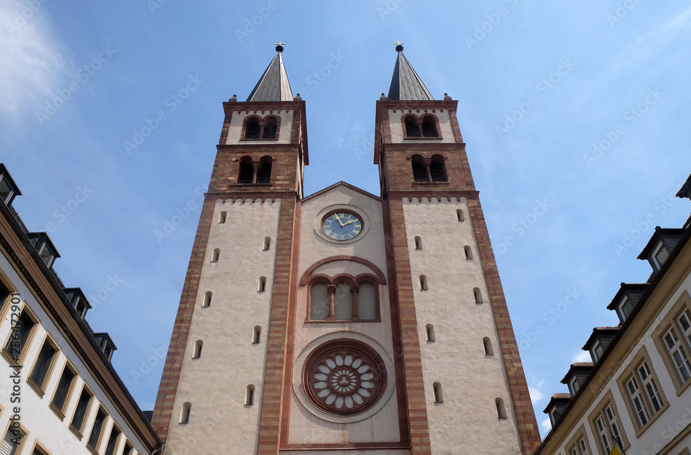Cathedral in Wurzburg, Bavaria, Germany, dedicated to Saint Kilian