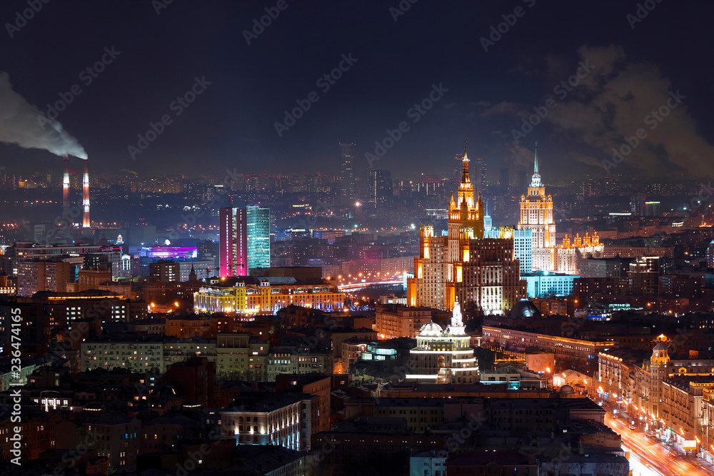 View of the beautiful city of Moscow    Photos taken in autumn 2015, architecture, sky, buildings 