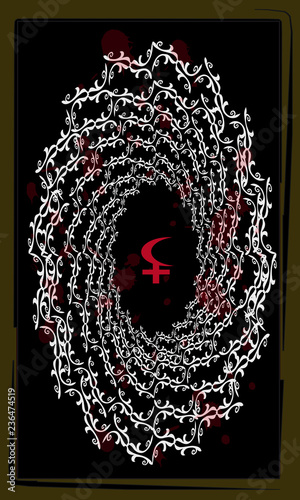 Tarot cards - back design.  Lilith