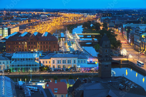 Aerial panorama of Malmo