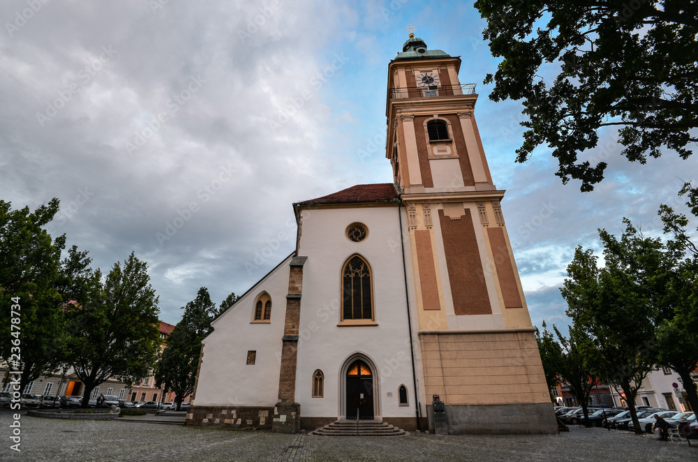 Maribor Cathedral, dedicated to Saint John the Baptist, is a Roman Catholic cathedral in the city of Maribor near Maribor Post Office, Slovenia