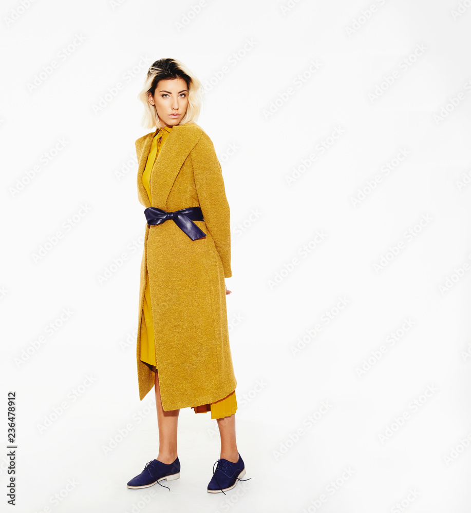 Fashion model posing in studio with warm cloths! Fashion model posing in studio with warm cloths!
