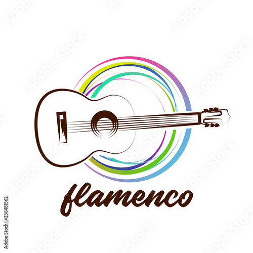 Logo flamenco guitar
