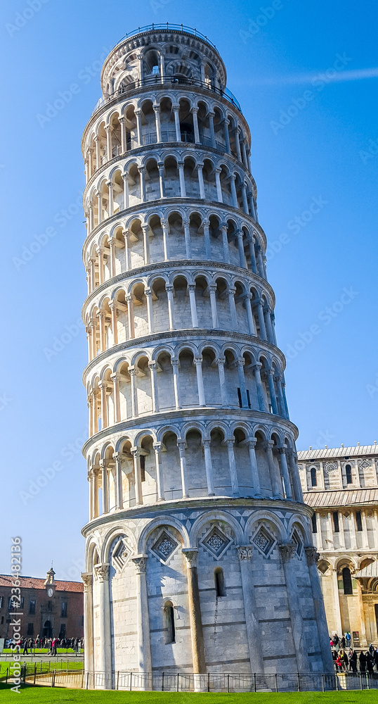The Leaning Tower of Pisa (Torre pendente di Pisa). Italy.