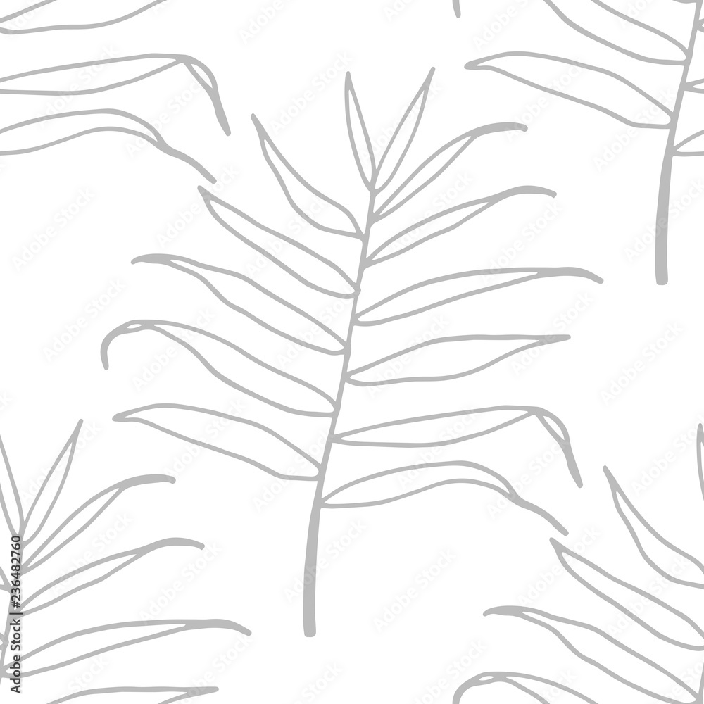 Fototapeta premium seamless floral pattern tropical palm leaves