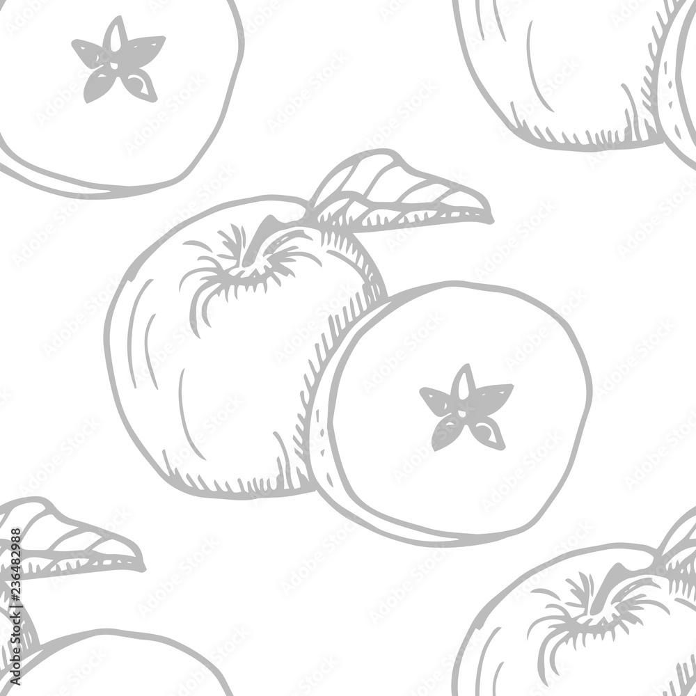 Obraz premium apple seamless pattern, fruit