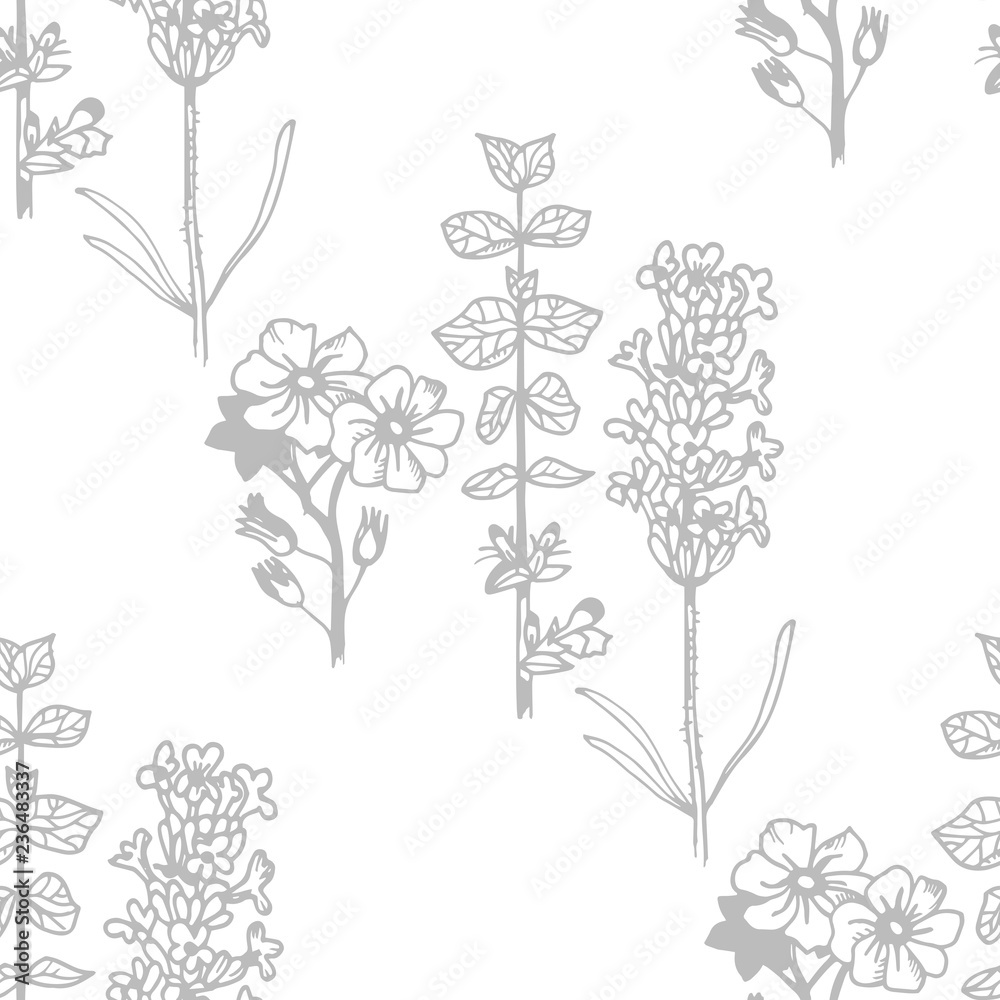 seamless floral pattern with wild flower seamless floral pattern with wild flower