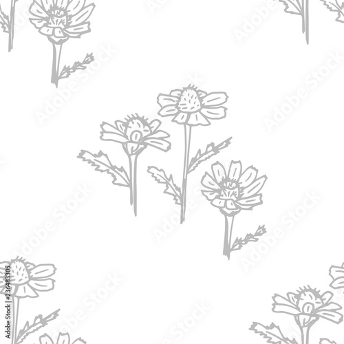 seamless floral pattern with wild flower