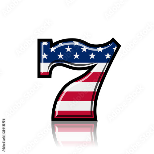 Slot machine stars and strips flag vector illustration